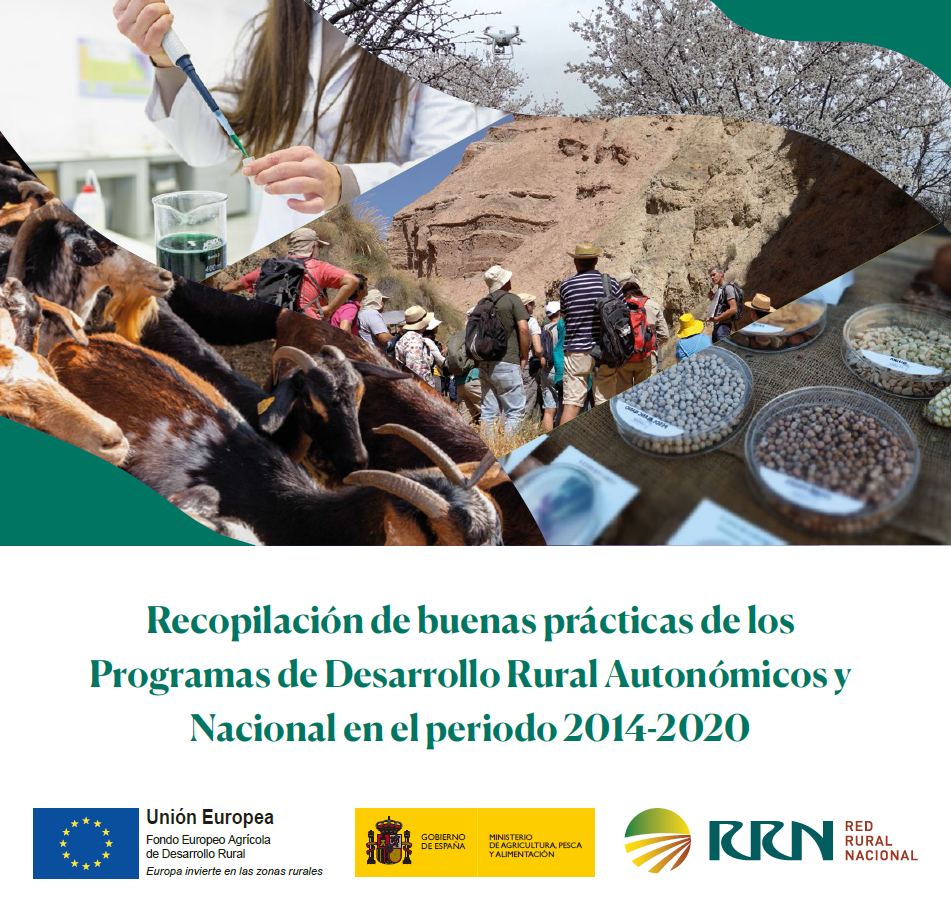 Portada de documento "Recopilación de buenas prácticas de los Programas de Desarrollo Rural Autonómicos y Nacional 2014-2020"