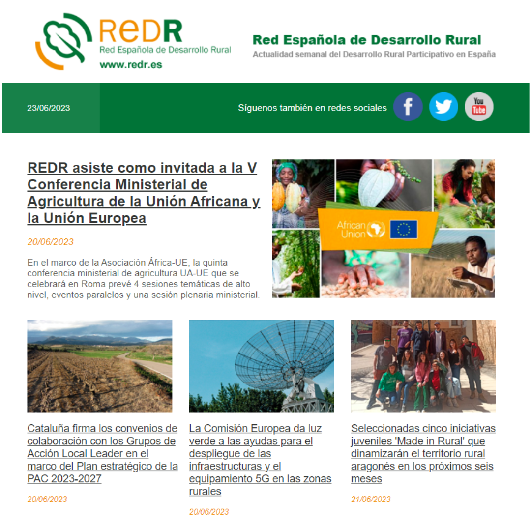 Boletín de la Red Española de Desarrollo Rural (REDR) / Junio de 2023