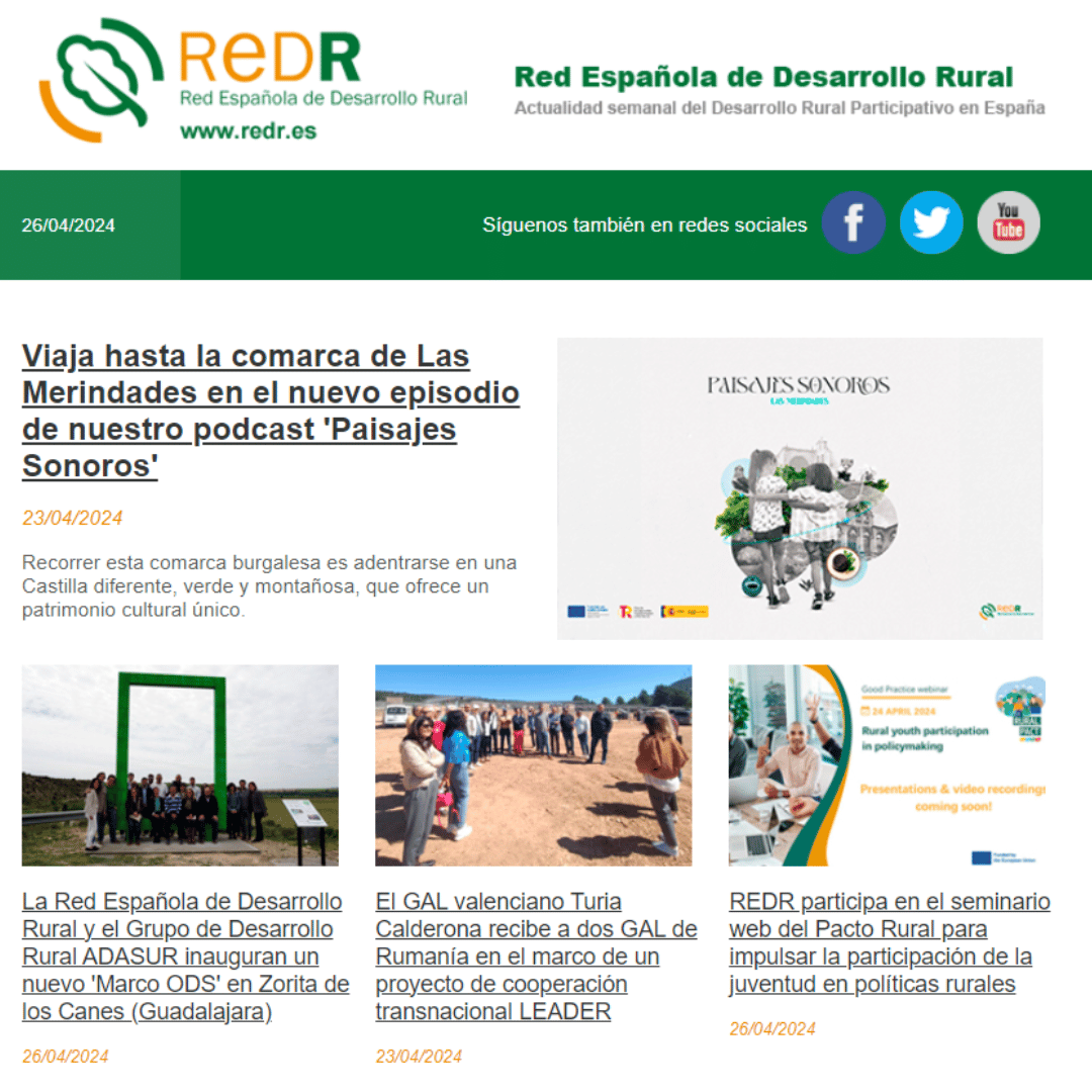 Boletín de la Red Española de Desarrollo Rural (REDR) (Abril)