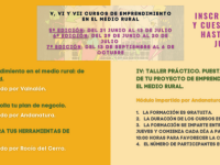 V, VI y VII cursos de emprendimiento rural